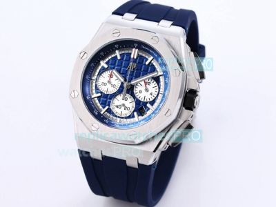 Copy AP Royal Oak Offshore SS Blue Chronograph Dial 43MM Watch